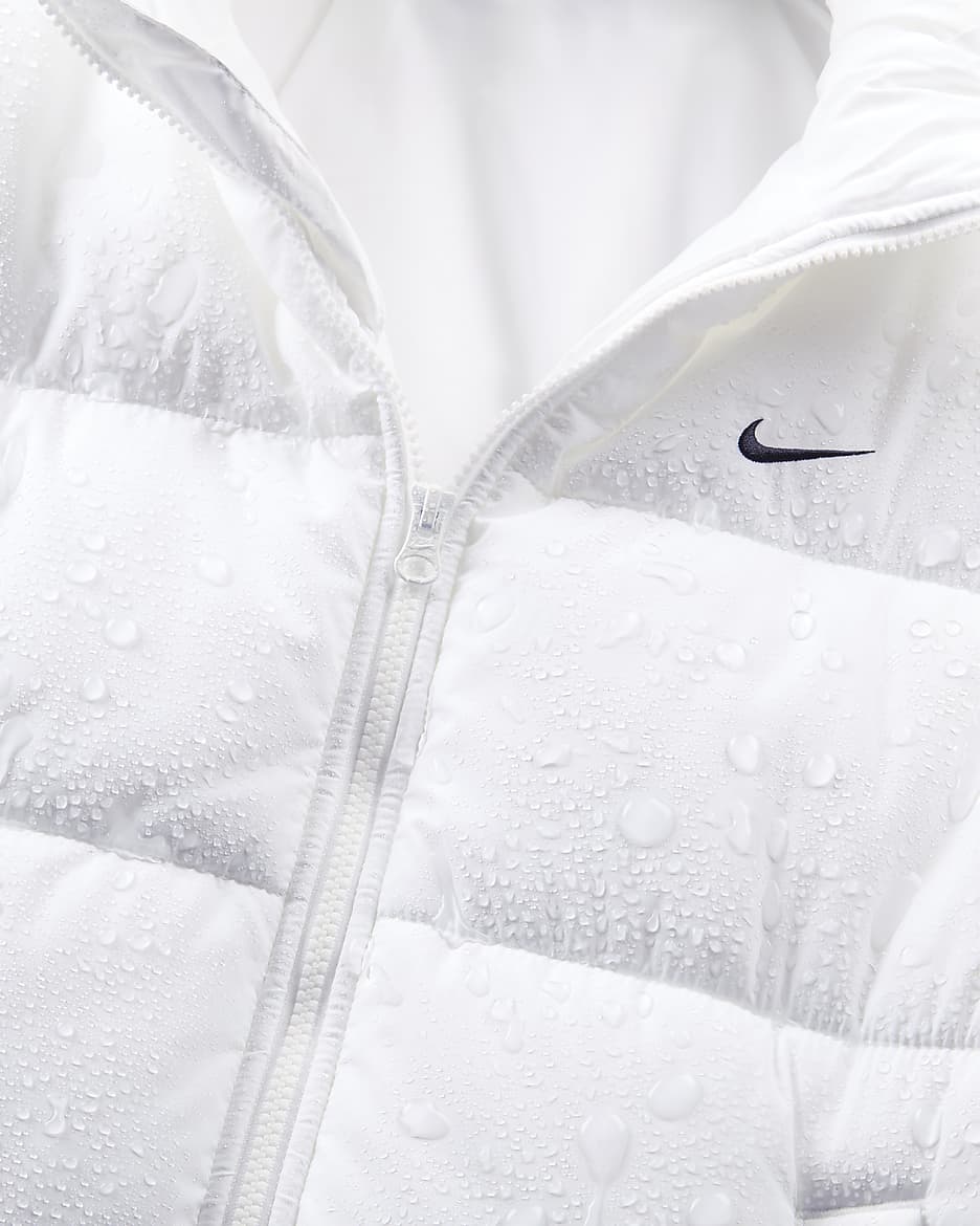 Nike white puffer jacket women's hotsell